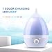 Janolia Cool Mist Humidifier, Ultrasonic Air Humidifier, with Essential Oil Tray, 7 Colors LED Night Light, for Home, Office, Yoga, Reading (1.3L)