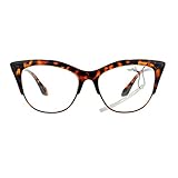 SA106 Womens High Point Squared Half Rim Look Cat Eye Glasses