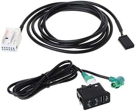 Autones USB Aux Switch Socket Wire Harness Cable Adapter Plug For BMW