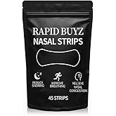 Nasal Strips for Breathing (45 Count) – Snore Relief, Better Sleep, Improved Airflow – Extra Strength Nose Strips for Snoring, Sweat Resistant, Skin-Friendly, Drug-Free Sleep Aid
