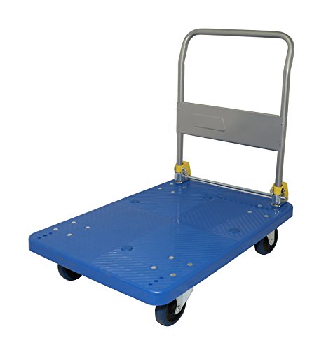 UPC 701304807578, Mighty Lift FD300 Single Level Folding Platform Truck, 2 Swivels and 2 Rigids, Net Weight 36 lb, 660 lb Capacity, 24&quot; x 36&quot; Deck Size, 5&quot; x 1.5&quot; Caster Size