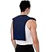 SunnyBay Shoulder and Upper Back Heating Pad, Microwavable Heated Neck and Shoulder Wrap, Weighted Moist Pain Relief Pack with Washable Cover and Flax Seed Filling, Extra Large, Midnight Blue