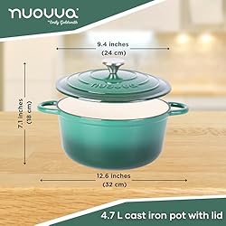 Cast Iron Dutch Oven with Lid – Non-Stick