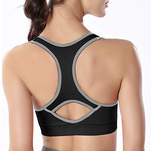 image for WANAYOU Women's Racerback Sports Bras Medium Impact Fitness Workout Ru
