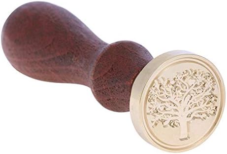 Caoly Antique Sealing Wax Stamp Tree Plant Retro Post Decorative Seal Stamps (B)