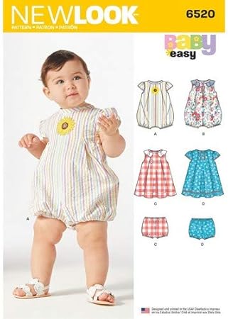 Napravi Rs La Simplicite Nouveau Look Bebes Barboteuse Et Robe Avec Culotte Patron De Couture Blanc Loisirs Creatifs Patrons Et Modeles