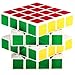 Shengshou Professional 4x4x4 6.3cm 6 Colors Gloosy Sticker Puzzle Speed Magic Cube - White