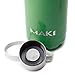 MAKI Vacuum Insulated Stainless Steel Water Bottle - 36 Hours Cold! Carry Strap Cap - 17 Ounce (Grass Green, 17oz)