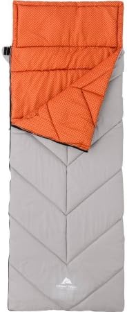 Ozark Trail Deluxe 40-Degree Cool Weather Sleeping Bag, Black and Gray