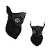 KingBig Windproof Half Face Mask, Unisex Winter Warm Dustproof & Windproof Fleece Neck Warm Ski Face Mask with Air Holes for Outdoor Sport Skiing Cycling Motorcycle Riding Snowmobile Snowboard (Black)