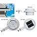 FALOVE Outdoor Solar Gutter LED Lights - White Sun Power Smart Solar Gutter Night Utility Security Light (Round Gutter Light (6pcs))