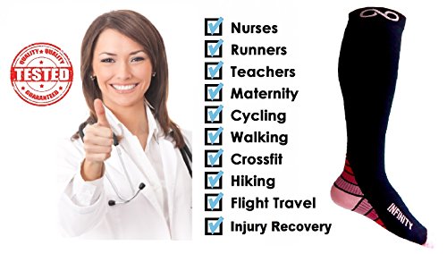 image for A-Swift Infinity Compression Socks (1 pair) (i-Pink, L/XL), womens