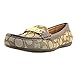 COACH Women's Olive Sand Printed Snake Loafer Flats