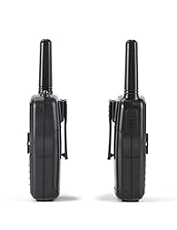 Rivins RV-7 Walkie Talkies de largo alcance Paquete de 4 radios de 2 vías Hasta 5 Millas en campo abierto 22 canales FRS / GMRS Walkie Talkie UHF portátil Walky Talky (negro / naranja)