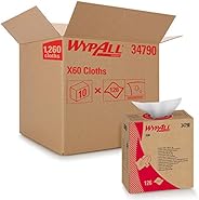 Wypall 34790CT X60 Cloths, POP-UP Box, White, 9 1/8 x 16 7/8, 126 per Box