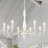 MRHYSWD Distressed White French Country Chandelier