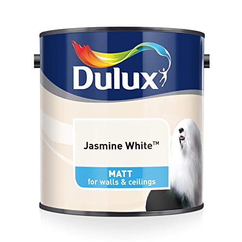 Dulux Matt Emulsion Paint For Walls And Ceilings - Jasmine White 2.5L