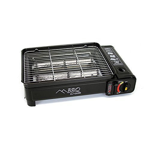 Evelyne GMT-10270 2 in 1 Portable BBQ Butane Gas Stove with Grill Rand and Griddle