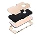 iPhone SE Case, Pandawell Hybrid Heavy Duty Shockproof Full-Body Protective Case with Dual Layer [Hard PC+ Soft Silicone] Impact Protection for Apple iPhone SE/iPhone 5 SE - Gold/Black