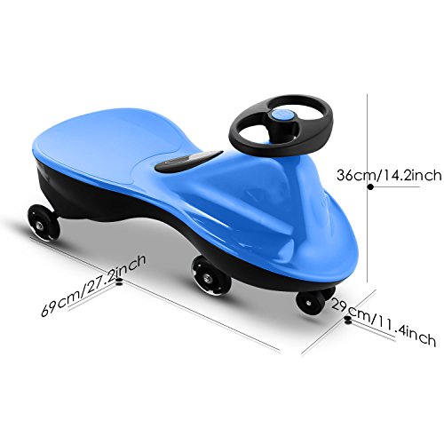Fashine Outdoor Vehicle Riding Rolling Twisted Wiggling Swing Car (Blue) - Thumbnail 5