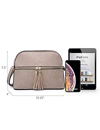 Bolso bandolera Dasein con borla y bolsillos