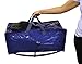 Earthwise Heavy Duty X-Large Moving Bags W/Backpack Straps Strong Handles & Zippers, Storage Totes For Space Saving, Fold Flat, Alternative to Moving Box (Blue - Set of 4)
