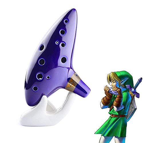 image for Ocarina, HFF 12 Hole Alto C Legend of Zelda Ocarina with Display Stand