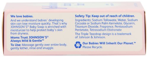 Johnson's Baby Bath Bar Soap, 3 Oz.(Pack of 6)