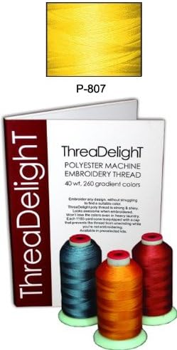 1 cone of ThreaDeligh Polyester Embroidery Thread - Topaz Light P807 - 1100 yards - 40wt