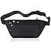 TIFRY Black Fanny Pack Men Women Waist Pack Bag Quick Release Buckle Water Resistant
