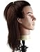 Kalyx Cosmetology Male Mannequin Head with 100% Human Hair for Barber Shops Cutting Practicing Brown Natural Hair(w/o Beard)