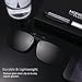 Besgoods Black Grey Polarized Clip-on Sunglasses Flip up Glasses Plastic Lenses Cycling Sport Outdoor Driving Fishing