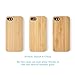 iATO Wood Case for 7/8 & SE 2020/2022 [Wireless Charging Compatible] Real Bamboo Wooden Overlay [Unique, Classy & Fully Protective]