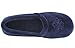 Women’s Velvet Memory Foam Closed Back Slippers Lightweight Anti-Slid Embroidery Ballerina house/office Shoes (M /7-8 B(M) US, Navy Blue)