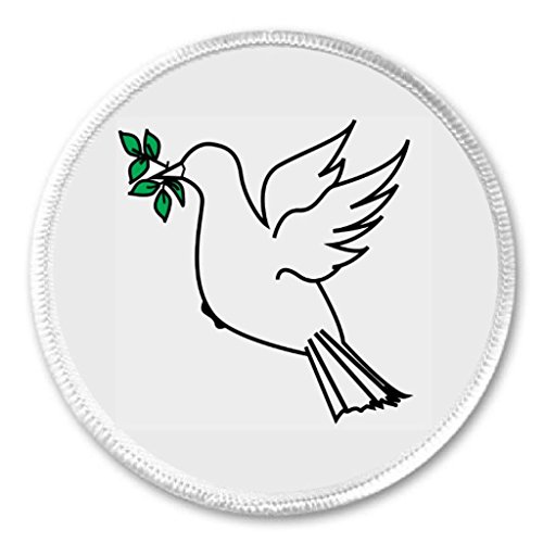White Peace Dove 3" Sew On Patch World Olive Branch