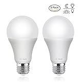 Sensor Light Bulb, Savvypixel 7W E27 Smart Dusk to Dawn LED Bulb with Auto on/off Indoor /Outdoor LED Sensor Lighting Lamp for Porch Hallway Patio Garage
