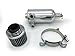 HotRod99 Universal 0.75L Aluminum Two AN12 Ports Oil Catch Can with Drain Valve Tap Oil Catch Tank With Breather Filter Reservoir Tank Polished Silver