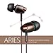 Inateck Premium Wood In-Ear Corded Earphone Earbud Headphone, with Mic and Remote for iPhone 7/7 Plus/6/6 Plus/6s, iPad, Samsung, iPod Touch, Mp3 Players, CD Players - Aries Space Gray