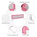 BABY JOY Bed Rails for Toddlers, 59'' Extra Long, Swing Down Bed Guard w/Safety Straps, Folding Baby Bedrail for Kids Twin, Double, Full Size Queen & King Mattress (Pink, 59-Inch)