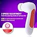 MOSCHOW 6-in-1 Facial Cleansing Brush, Waterproof Face Brush for Deep Cleansing, Gentle Exfoliating and Removing Blackhead with 6 Exfoliating Brush Heads (Battery Operated)