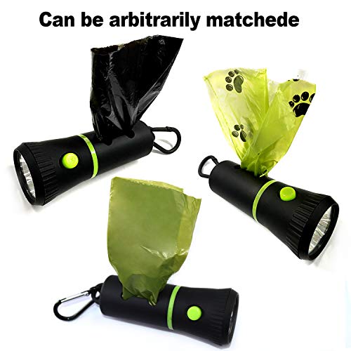 Waste Bags Dispenser with LED Flashlight, Poop Bag Holder for Dog Lead
