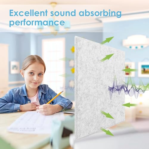 Clocell Acoustic Panel Self-adhesive for Home Theater&Studio, 12 Packs Sound Improvement - 30 * 30 * 0.9 CM Soundproof Wall Panels