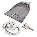 TERNENCE Metal Chastity Device Male Comfortable Virginity Lock Chastity Belt with Small Cage (1.57 inch / 40mm)