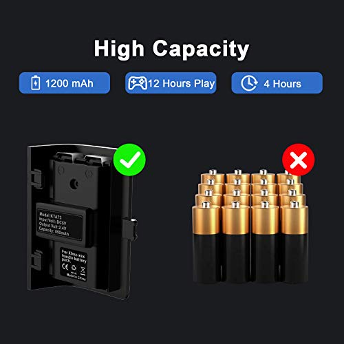 Battery Pack for Xbox Series X Controller, 1200 mAh Rechargeable
