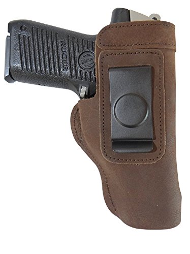 Glock, Springfield XD, Ruger, Beretta, S&W, Taurus CCW IWB rugged ULTRA-SOFT SUEDE LEATHER Gun Holster-Brown - RIGHT HANDED