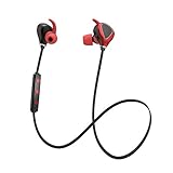 Yuwiss Bluetooth Headphones Wireless Magnetic In Ear Earbuds Sport Sweatproof Earphones with Built in Mic for iPhone 7 Plus, Running, Workout (Romantic Red)