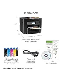 Epson WorkForce Pro WF 4730 impresora WiFi todo en uno, color inyección de tinta, copiadora, escáner