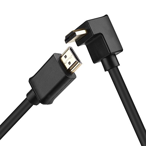 Cable Matters Right Angle HDMI Cable with One 270 Degree Elbow 6 Feet - HDR and 4K Resolution Ready