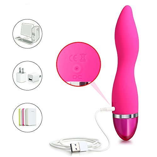 King Love Wasserdicht Vibrator, 21CM Wiederaufladbare und Mini Magic Wand für Dame und Mann Massage (Rot)