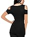 Merryfun Women's Long Sleeve Sexy Blouse Deep V Neck Casual Bodycon Tee Shirts Tops,Black L
